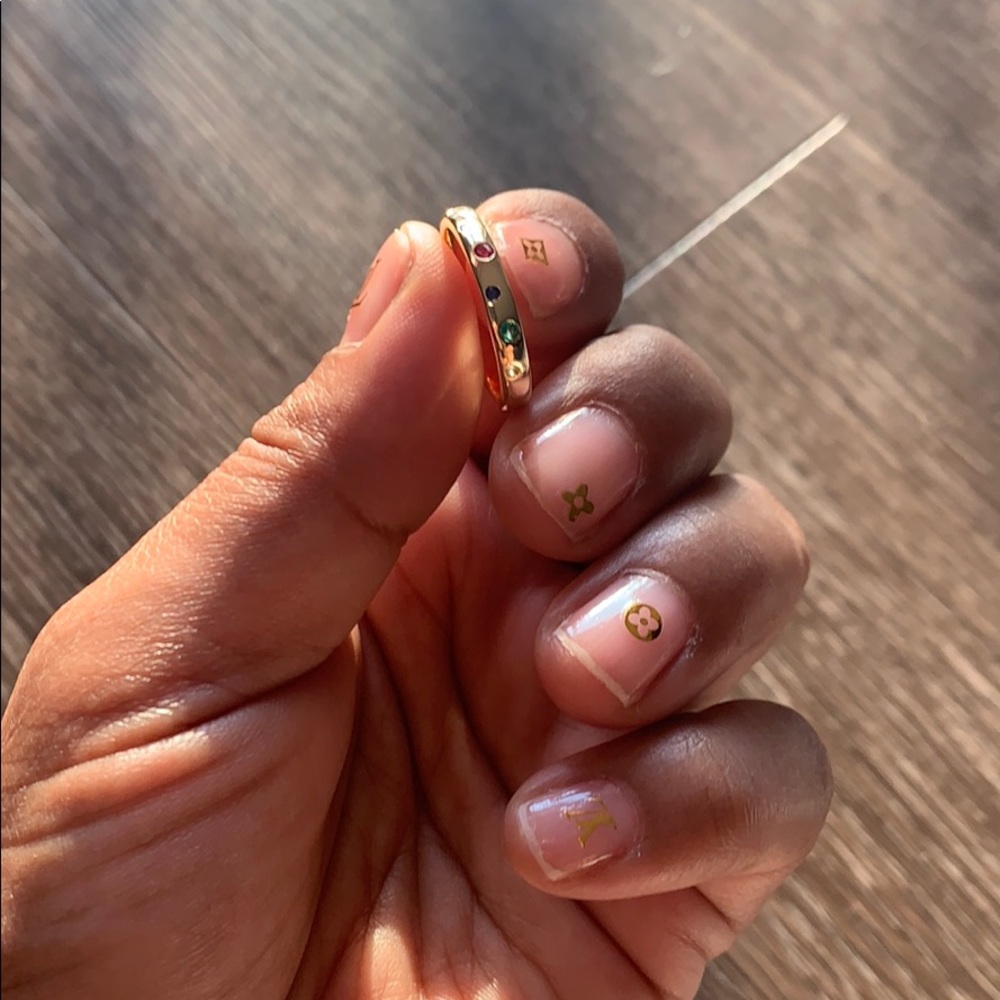 Rainbow Ring Dipped In Gold..